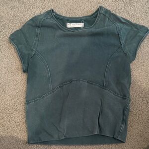 We The Free Short Sleeve Cropped Top - Deep Teal